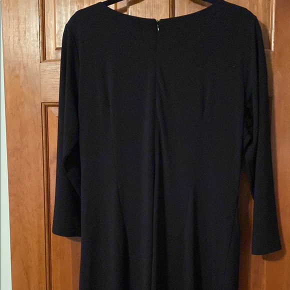 Joan Rivers Wrapped in Elegance - Black Faux Wrap KneeLength Dress Zip Back - Picture 7 of 11